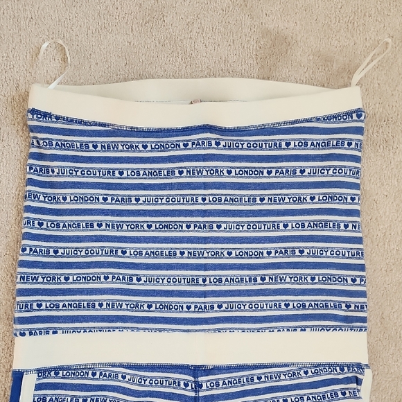 Juicy Couture VINTAGE Striped Blue and White Romper Y2K NEVER WORN! - Picture 7 of 8